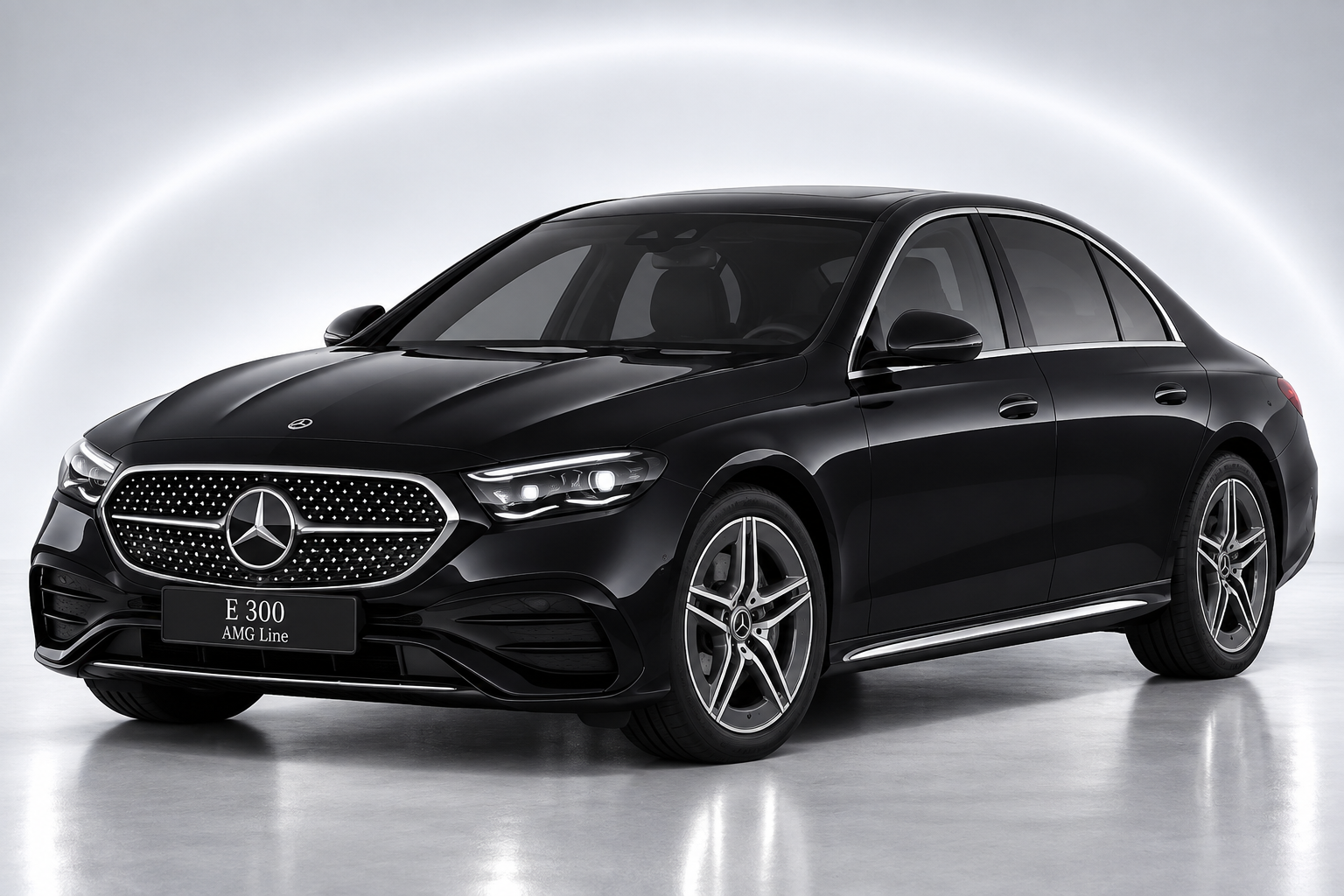 Mercedes Benz E-Class Obsidian Black · E 300 AMG Line
