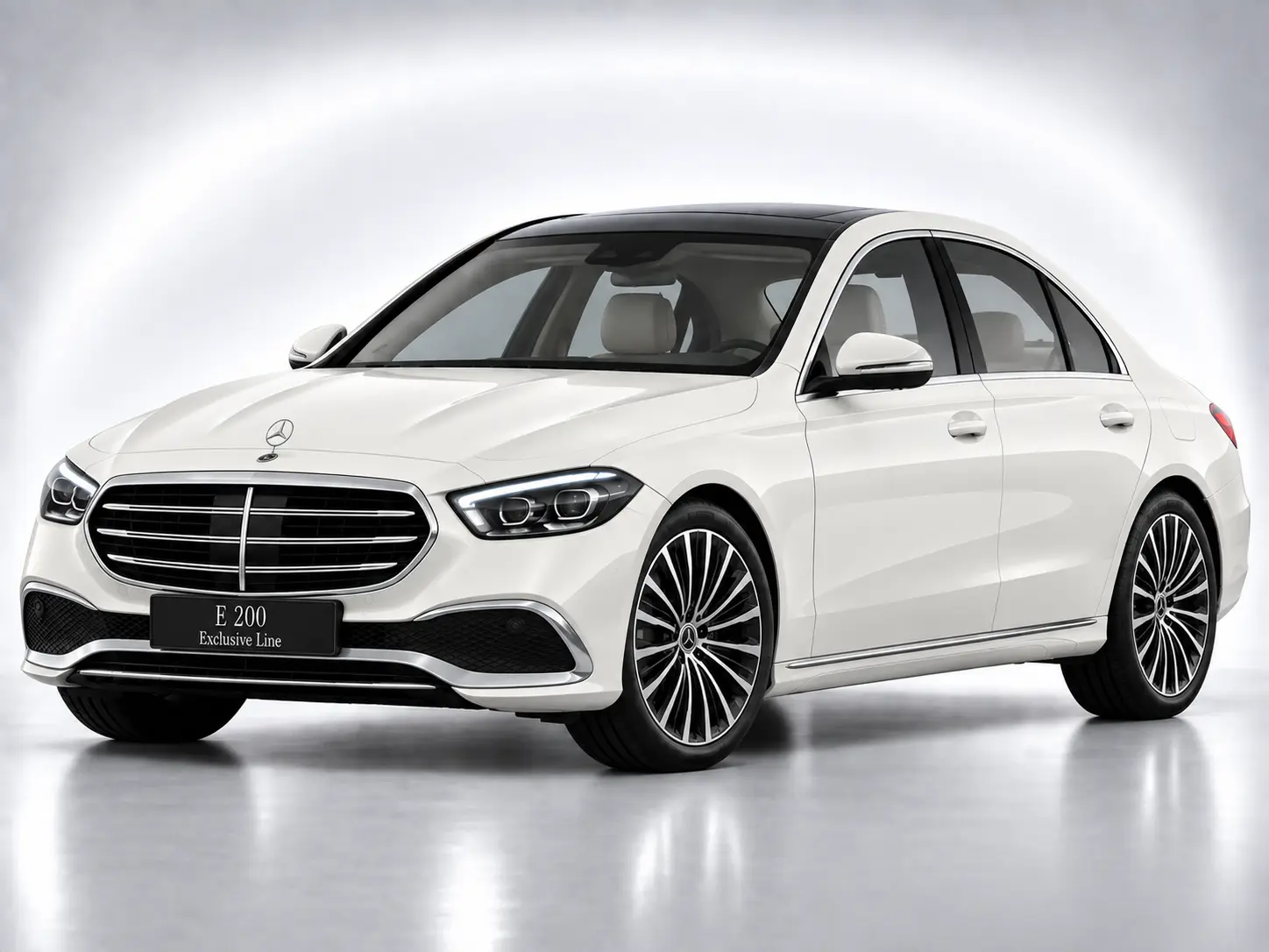 Mercedes Benz E-Class Polar White · E 200 Exclusive
